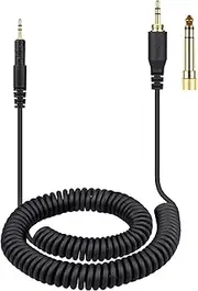 weishan ATH-M50x Cable Coiled Aux Cord Replacement for Audio Technica M40x M70x Wired Headphones, 2.5mm to 3.5mm(1/8") Extension Wire with 6.35mm(1/4") Adapter, 14ft