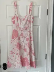 Vintage Harold's dress, pink and white floral, size 4, new with tags