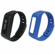 NAXA NSW-11 Lifeforce+ Fitness Watch, Black/Blue, OLED Screen with Time Display