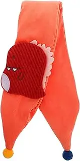 [WOFASHPURET] 1Pc dinosaur fur ball scarf toddler animal shawl toddler dino shawl plush animal scarf Winter Kids Scarf Dinosaur Design Scarf Winter Scarf baby tie cloth Korean version