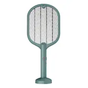 Racket Fly Swatter Mosquito 2 In 1 Electric USB Rechargeable Killer Zapper Green