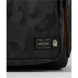 日本 A BATHING APE PORTER ABC POLYESTER 聯名款 後背包 全新正品 實用 防潑水黑/金