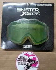 509 Sinister X5 Lens. Part# 509-X5LEN-18-GT. VLT:S1 - Sinister X5 Green Tint