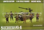 1/64 AMERICAN DIORAMA 6 FIGURES - SET - US Army SOLDIERS - MILITARY GREEN L.E.