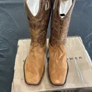 Anderson Bean Men’s Square Toe Genuine Suede Mens 11.5 EE Custom Boots USA New