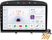 Car Stereo Android 13.0 Radio for Peugeot 408 2010-2013 GPS Sat Navigation 9'' Touchscreen DVD Multimedia Video Player FM BT Receiver with Carplay 4G 5G WiFi DSP SWC,Y200s
