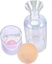 NAMOARLY 1 Set Nightstand Glass Carafe with Tumbler and Stylish Water Pitcher for Bedroom Home Events for Water Juice Whisky and More