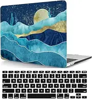 Laptop Hard Shell Case Compatible with MacBook Pro 15 inch with Touch Bar and Touch ID 2019 2018 2017 2016 Release Model A1707 A1990, Hard Shell Case Cover & Keyboard Cover, Blue