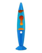 Orange Liquid Motion Lamp 16 Inches for Adults and Kids, Blue Base Magma Lamp...