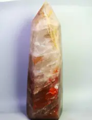 5.0lb Natural Red FIRE Hematoid Quartz Crystal Tower Obelisk Wand Point Healing