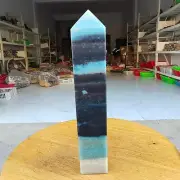 630g Trolleite Crystal Tower Point Obelisk Natural Rare Blue Quartz Healing Z750