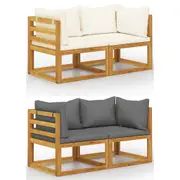 Garden Bench with Cushions Outdoor Lounge Chair Patio Seat 2-seater vidaXL