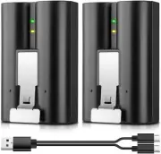 ENEGON Replacement Ring Doorbell Battery (2-Pack, 6500mAh) 2 in 1 USB Charger