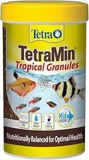 Tetra TetraMin Tropical Granules, Highly Nutritious Diet, Slow Sinking Granules, Supports Health & Coloration, Improves Food Utilisation, Suitable For All Fish, 34g
