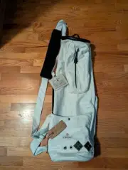 iliac by Bert LaMar Carry Sunday Golf Bag 2 Way White Italian Leather Vistoso