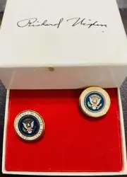 President Richard M. Nixon White House Full Color Presidential Seal Cufflinks