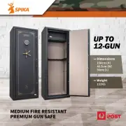 Spika Medium Fire Resistant Premium Digital Lock Firearm Safe 12 Guns # Sfabh