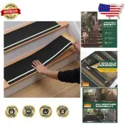 12 Non-Slip Stair Treads with Reflective Stripes - Glow for Enhanced Safety