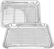 2Sets of Baking Sheet with Wire Rack, Sheet Pan with Wire Rack, Stainless Steel Baking Sheet with Rack, Baking Tray Set, Cooking Gadgets, Kitchen Tools (14×10.4×0.8 Inches)