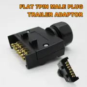 1PC 7 PIN FLAT SOCKET PLUG MALE ADAPTOR TRAILER WIRING CARAVAN TRUCK CONNECTOR