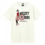 Amplified Unisex Adult Smokin' Whisky A Go Go T-Shirt Vintage White M