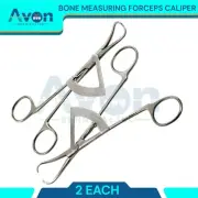 2 PREMIUM GERMAN Bone Measuring Forcep Caliper Dental Implant Surgery Instrument