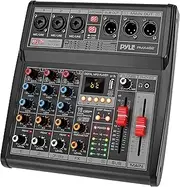 Pyle Professional Bluetooth DJ Audio Mixer - 3 - Channel DJ Controller Sound Mixer w/DSP 16 Preset Effects, USB Interface, 3 Mic/Line Input, Built-in FX Processor MP3 Player, Headphone Jack -PMX462