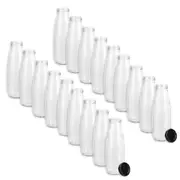 20x Lemon & Lime 450ml Glass Milk Bottle Container Storage w/ Screw Top Lid Asst