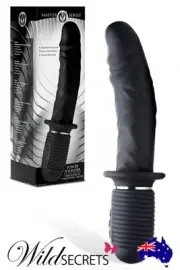 NEW Master Series Realistic 10.75 inch Vibrating Silicone Thruster, Sex Toy