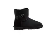 Comfort Me Australian Made Mini Bailey Button Ugg Boot Black - 9m/10w