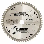 Makita SILENCER CIRCULAR SAW BLADE 165mm 56T For Aluminium Cutting Plunge Saws