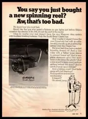 1969 Gladding South Bend Classic Magnum Drag Fishing Reel Vintage Print Ad
