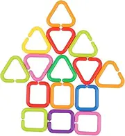 35Pcs Link Rings Geometric Linking Chains for Boy Girl Stroller Hanging Compact and Lightweight Develop Fine Motor Skills Safe and