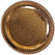 FUNOMOCYA Elegant Metal Fruit Holder Tray Plated Serving Dish Versatile Home Decor for Fruits Nuts Candies and Snacks Lightweight and Easy to Clean