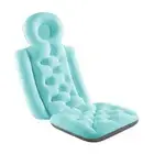 Full Body Bath Pillow Non-Slip Neck Back Shoulder Rest Cushion Washable Bule 2