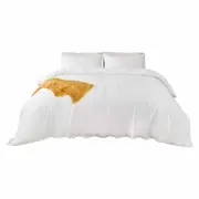 White Soft Doona Duvet Quilt Cover Pillowcase Set Single Double Queen King Super King 2000TC