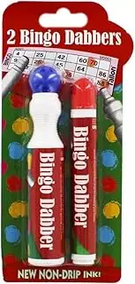 Citystores® 2 Bingo Dabber Bottles Assorted Colours Ink Markers for Bingo Cards, Crafts & Games Easy Grip & Leak-Proof Design