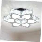 16.1" Crystal Chandeliers Crystal Ceiling Light Fixtures LED Flush Mount