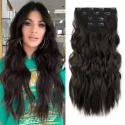 Extensiones Cabello 4 Extensiones De Cabello Con Clip De 24 Pulgadas De Grosor