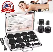 Juego De Masaje Con Piedras Calientes, 20 Piezas De Piedras Calientes De Basalto