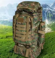 80L Military Tactical Backpack Rucksack Hiking Camping Outdoor Trekking Army Bag