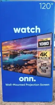 ONN 120" Indoor Outdoor PROJECTOR MILK SILK SCREEN Cloth Projection 16:9 Movie
