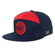 University of Illinois at Chicago Flames UIC Flat Bill Snapback Baseball Cap Hat
