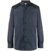 [Mazzarelli] Mazzarelli Plain Buttoned Shirt 39 CM BLUE