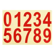 1Pcs Reflective Mailbox Number Sticker 4 Inch Strong Self Adhesive, Red
