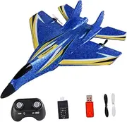 Remote Control Foam Plane with Gyro for Kids and Adults Gift, Blue Single Battery