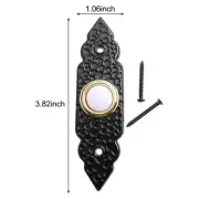 Sleek Black Zinc Alloy Doorbell Push Button with Illuminated LED Light