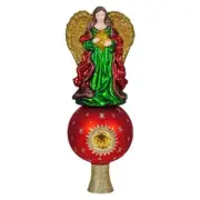 Glass Finial Angel Treetop With Reflector