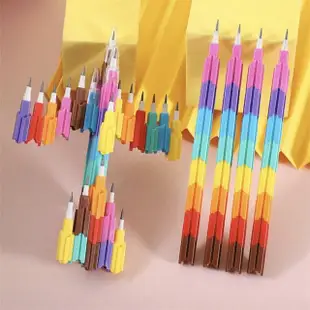 【安朵童舖】現貨兒童文具表情印花免削鉛筆糖葫蘆創意彩虹筆(040)