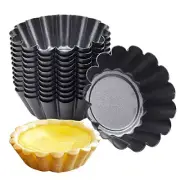 Egg Tart Mold 12 Packs Mini Carbon Steel Cake Muffin Moulds Tins Pans Hqdeal -∠
